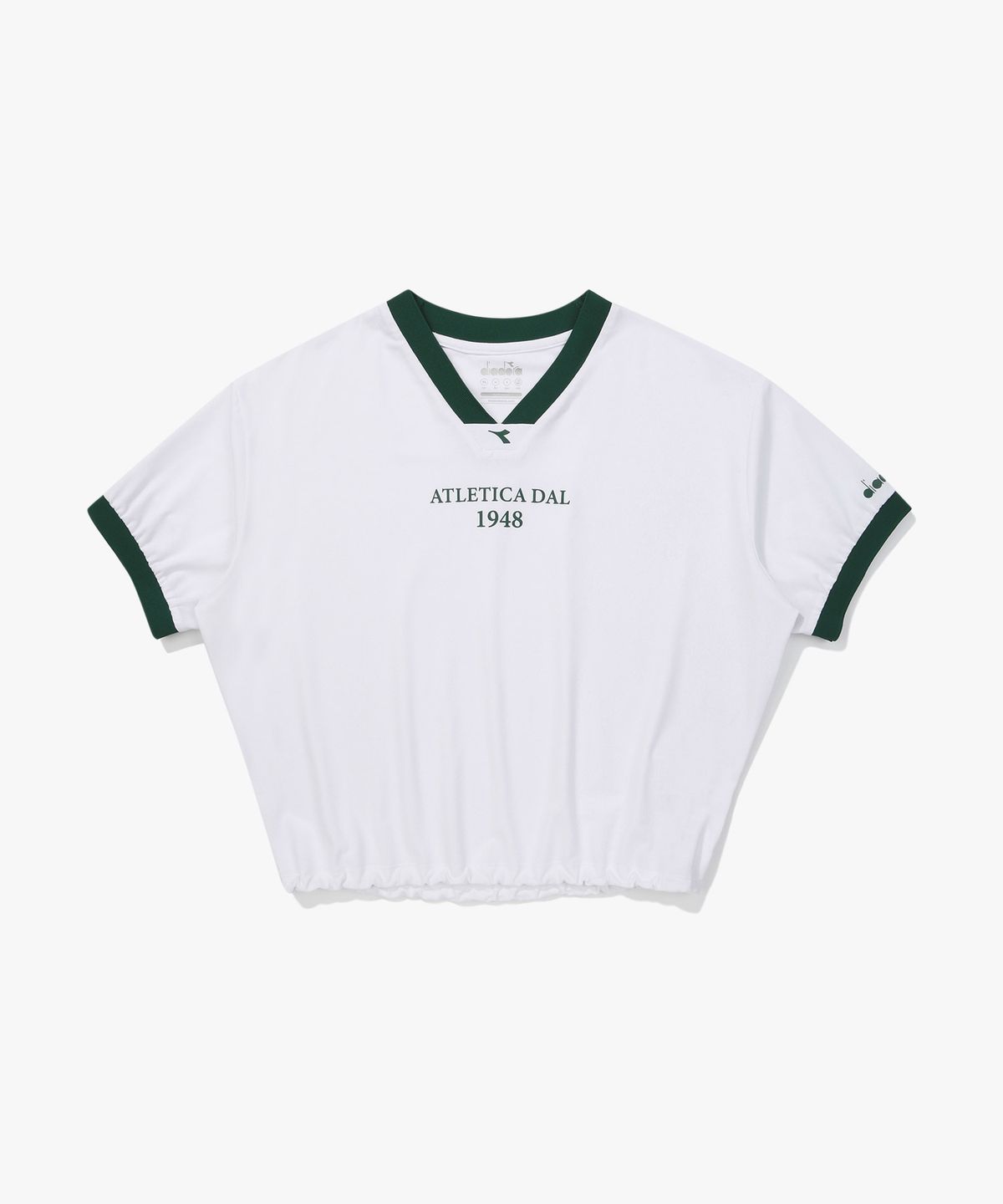 디아도라(diadora) 크롭 반팔 피스테 OFF WHITE
