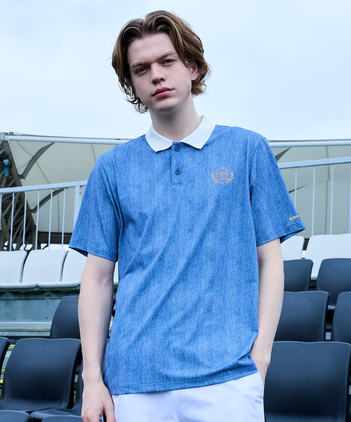 디아도라(diadora) 퍼포먼스 카라 반팔 티셔츠 DENIM