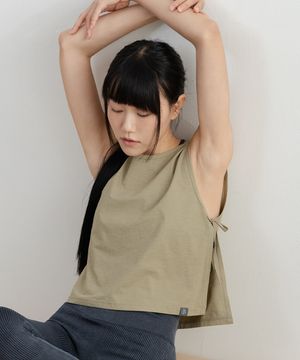 여성요가복 사이드 타이 슬리브리스 4TT5451