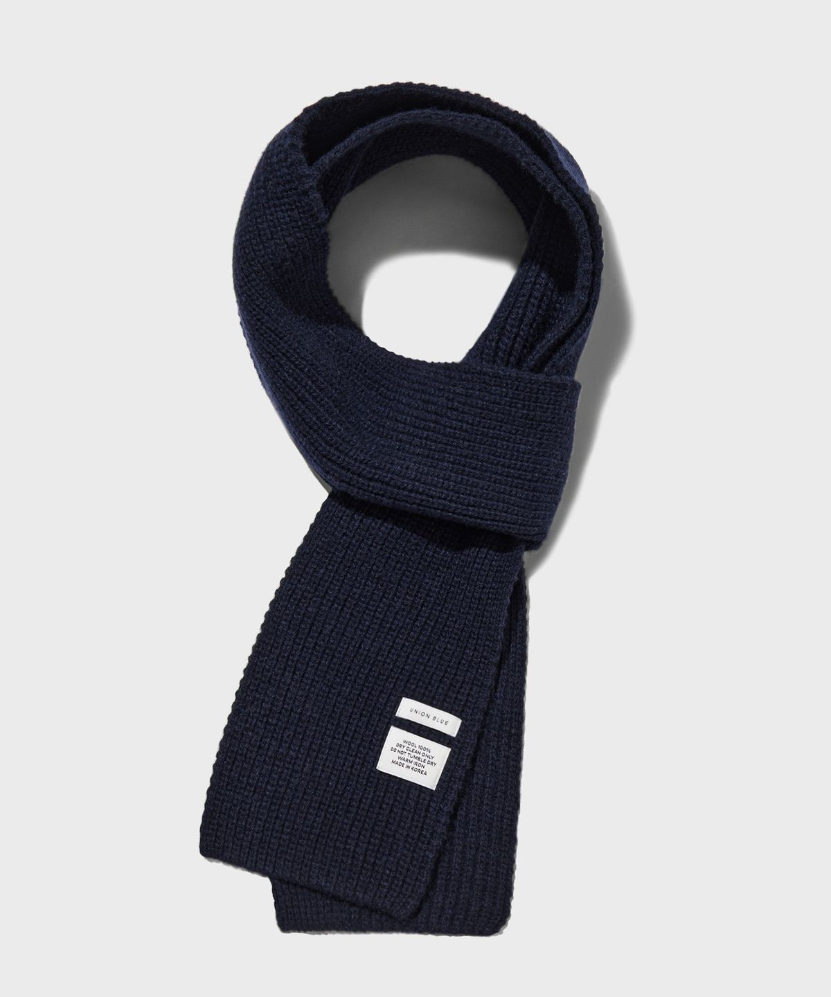유니온블루(UNION BLUE) SUPER FINE MERINO SHORT MUFFLER [DARK NAVY]