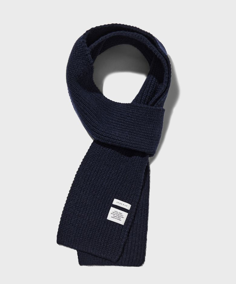 SUPER FINE MERINO SHORT MUFFLER [DARK NAVY]