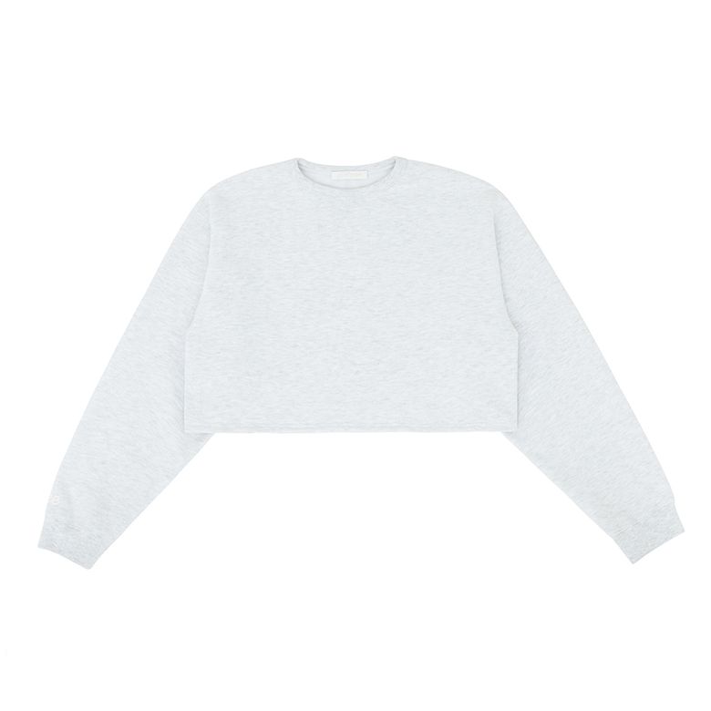 [기모 원단] ee Logo Cropped Sweatshirt