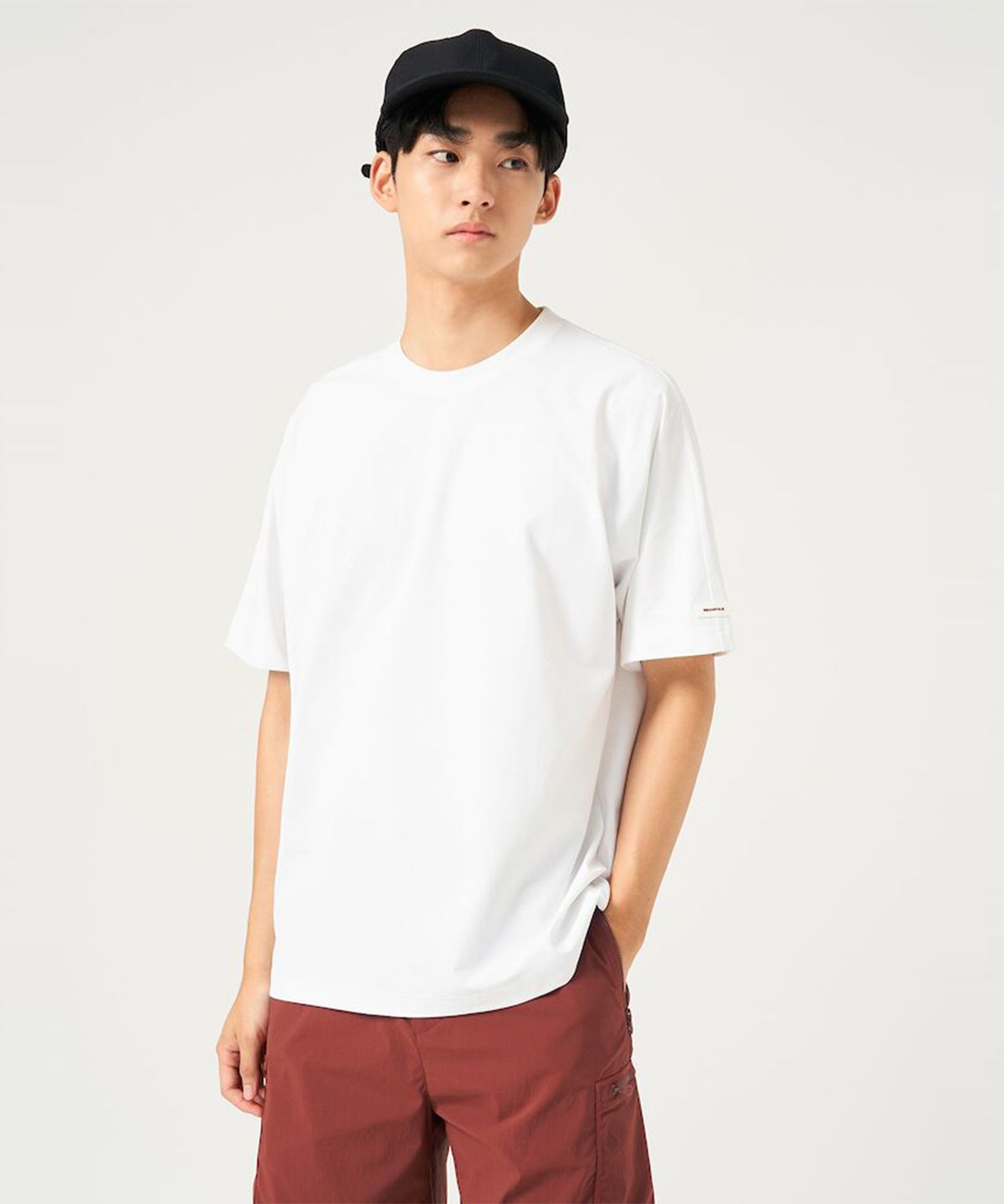 빈폴 멘(BEANPOLE MEN) [BEANPOLEKNAP] 라운드 티셔츠  화이트