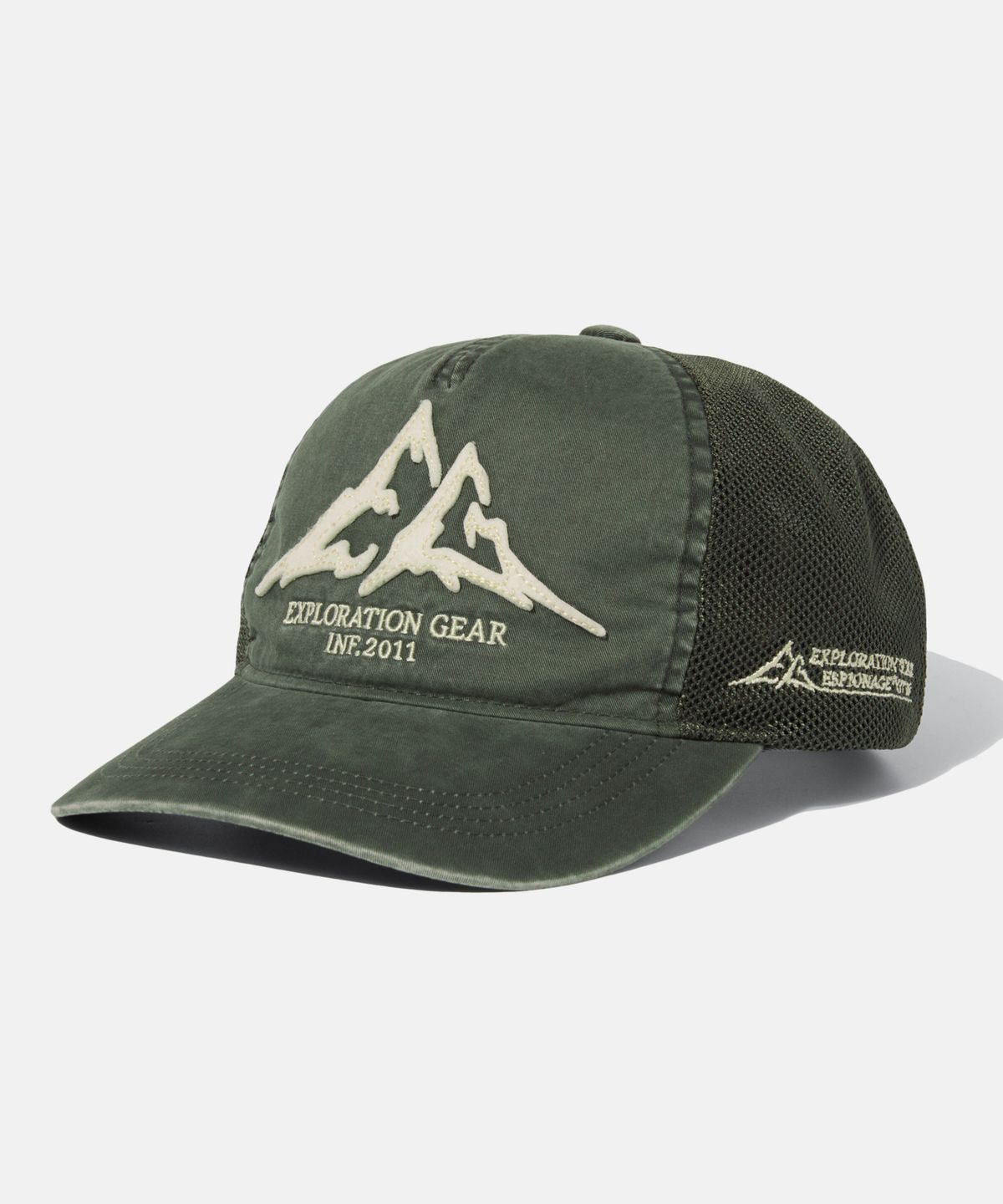 에스피오나지(ESPIONAGE) Expl. Vintage Mesh Cap Dark Green