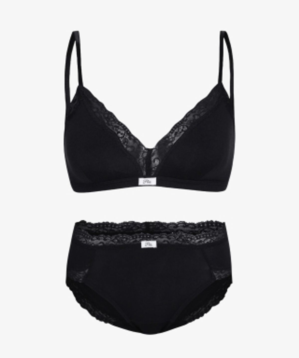 휠라언더웨어(FILA UNDERWEAR) 러버스 트라이앵글 브라 팬티 세트 (FI4BAH1121FBLK)(FI4BAH1121FBLK)