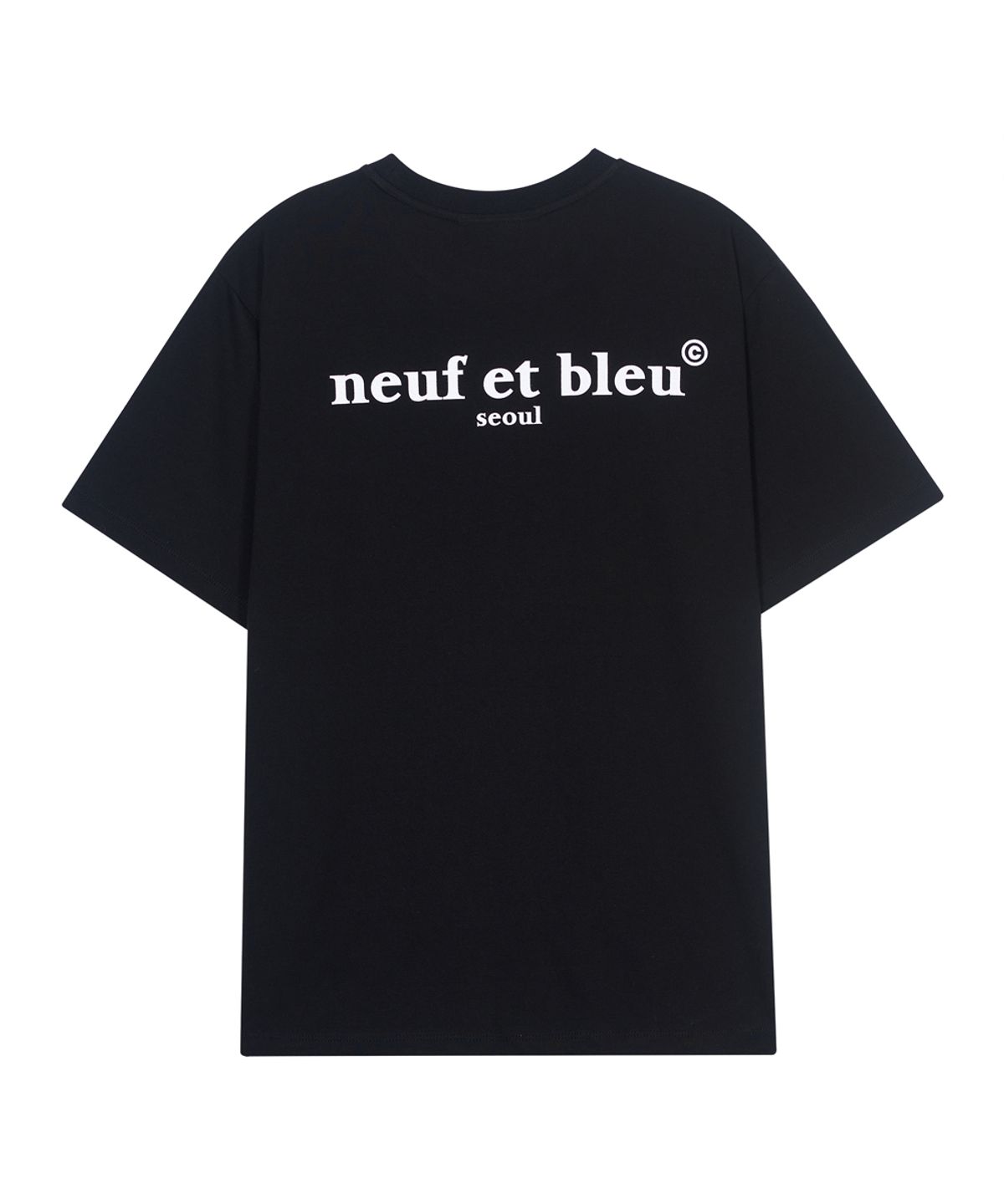 누프에블루(NEUFETBLEU) NEB half tee (black)