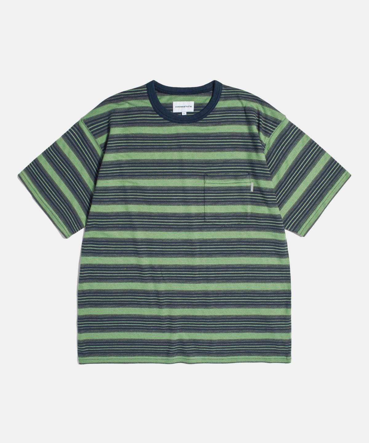 에스피오나지(ESPIONAGE) Vintage Border Pocket Tee Pistachio