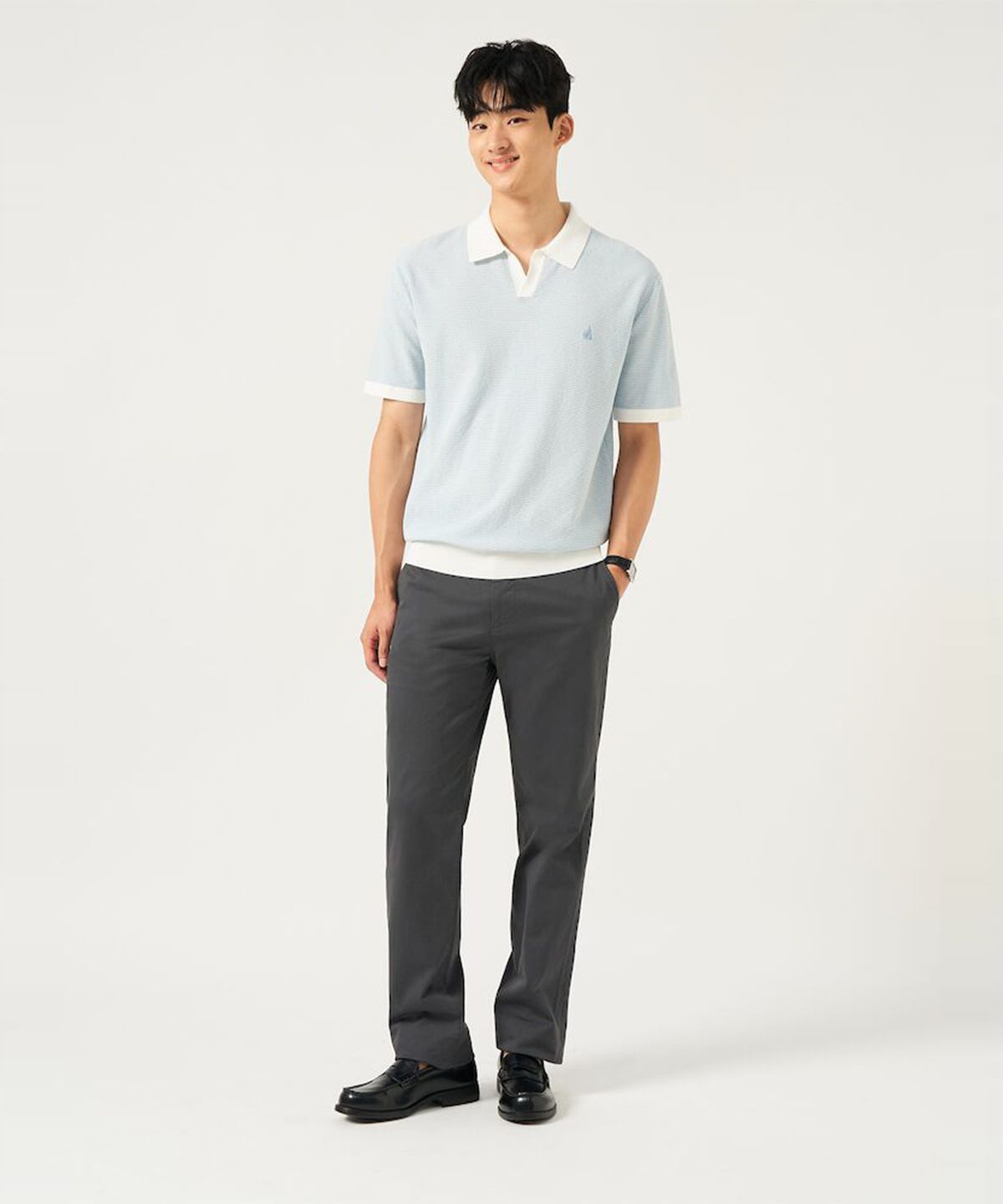 빈폴 멘(BEANPOLE MEN) [Essential] 치노 스탠다드핏 팬츠  애쉬