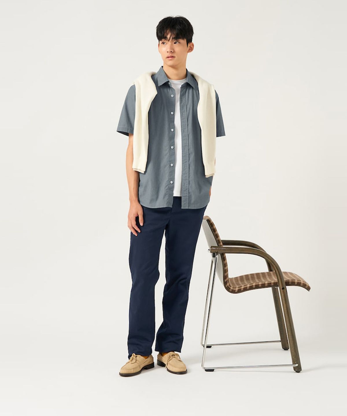 빈폴 멘(BEANPOLE MEN) [Essential] 치노 스탠다드핏 팬츠  네이비