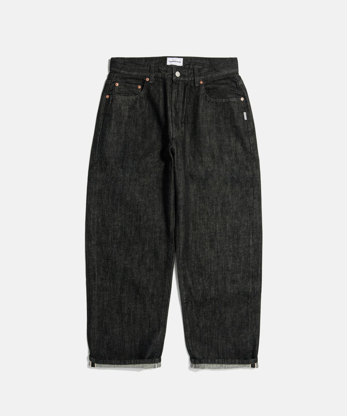 에스피오나지(ESPIONAGE) Selvedge Relaxed Denim Pants Black