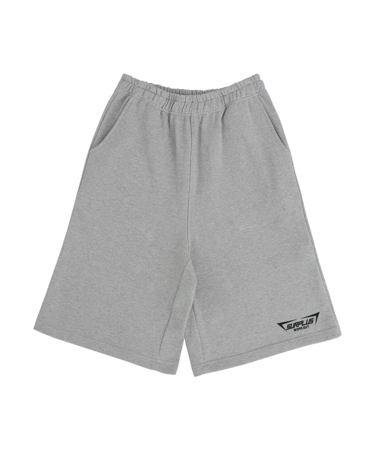 흑웨어(HEUK WEAR) HEUK 시그니처 밴딩 반바지 롱 (그레이)