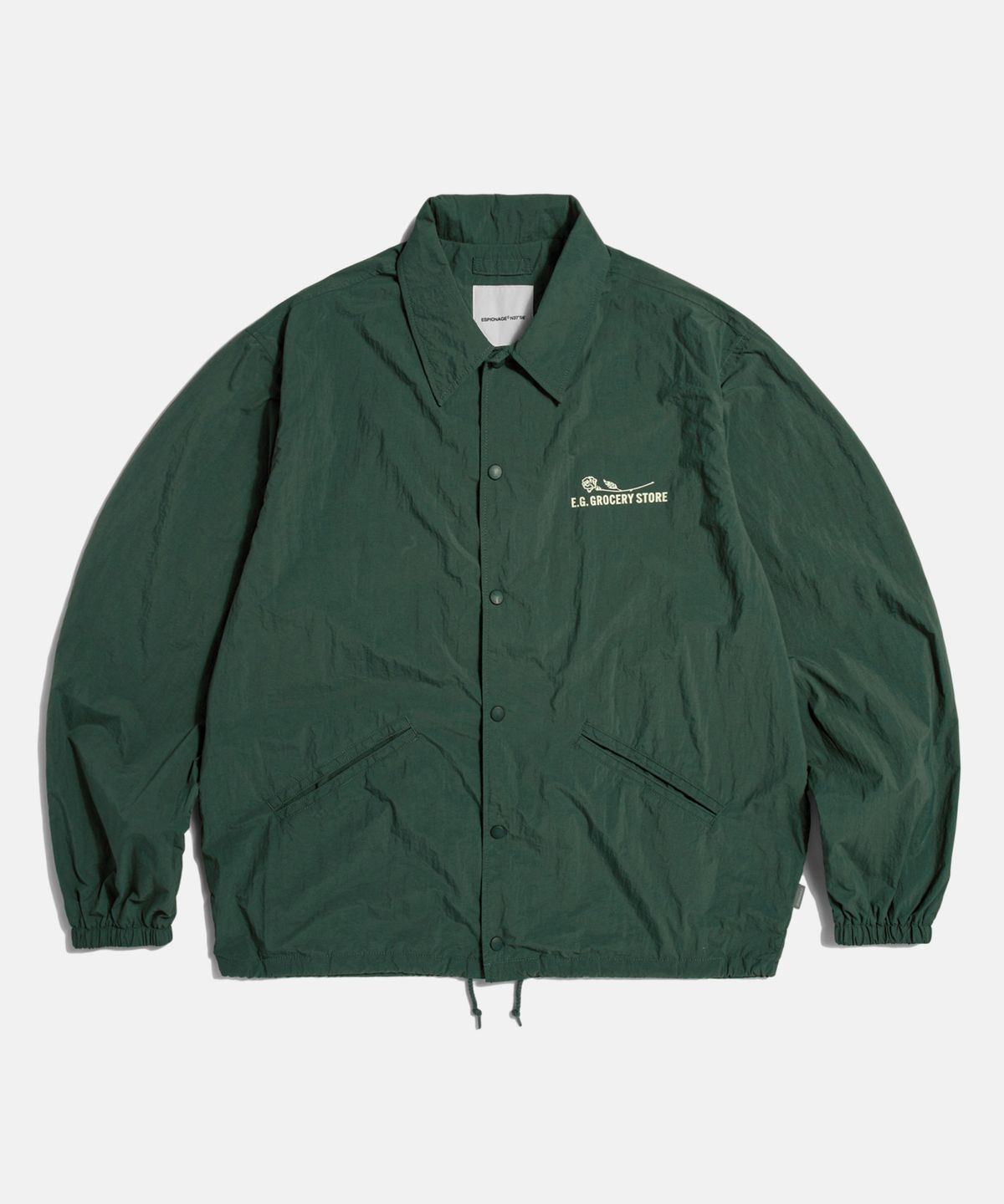 에스피오나지(ESPIONAGE) Grocery Store Staff Coach Jacket Dark Green