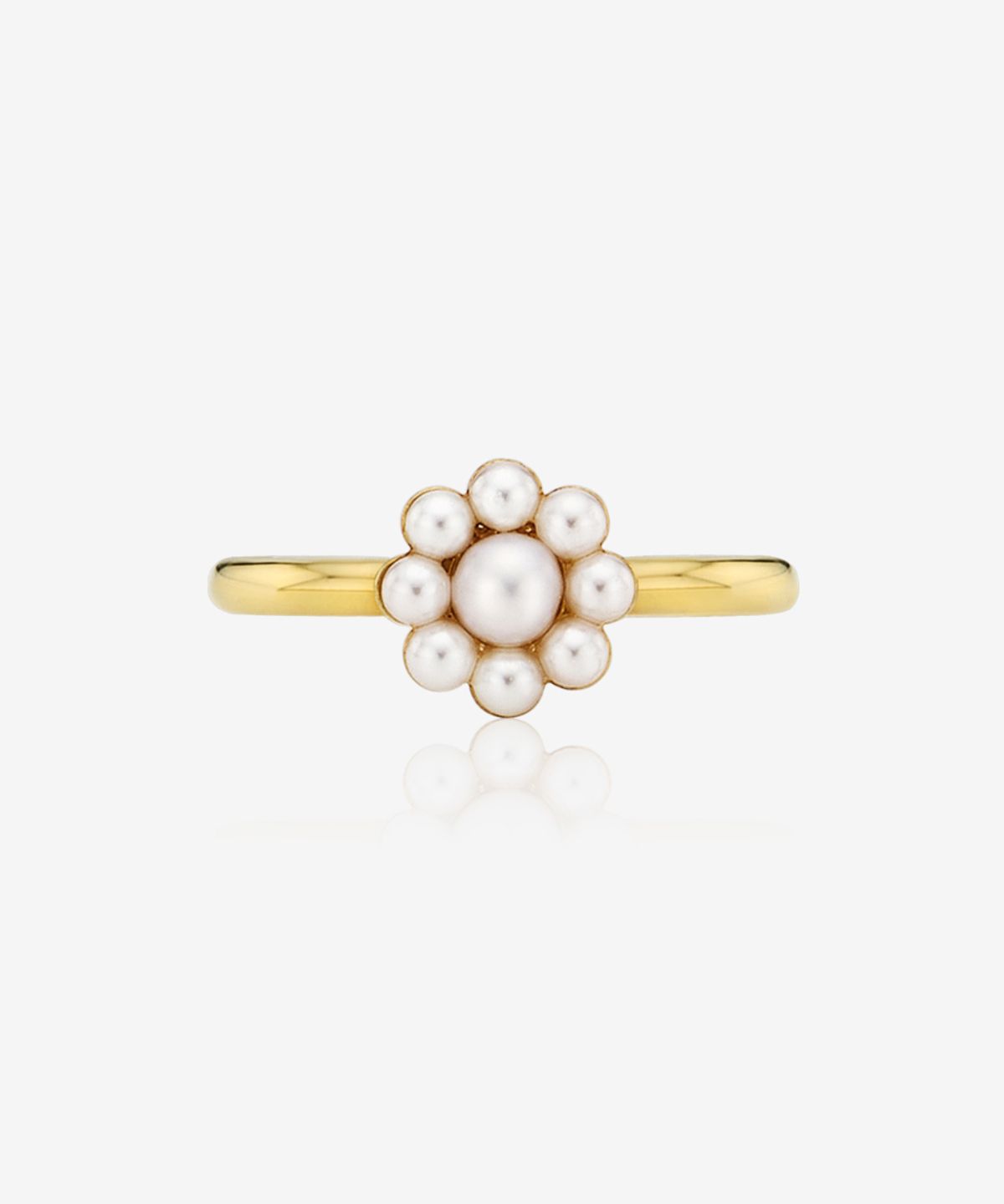 영리영리(YLYL) Daisy ring Silver, PEARL (Gold plated)