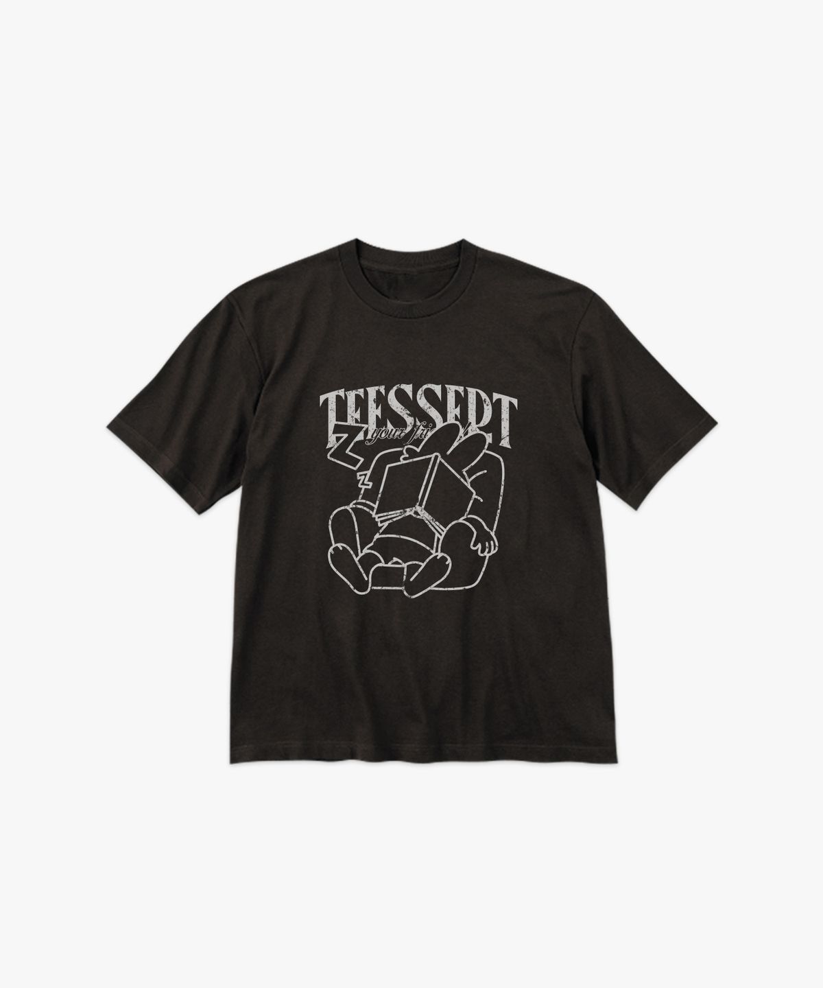 티저트(TEESSERT) [20 Designs] T-bit Maker Vol.2, Daily Short Sleeve Tee_Black
