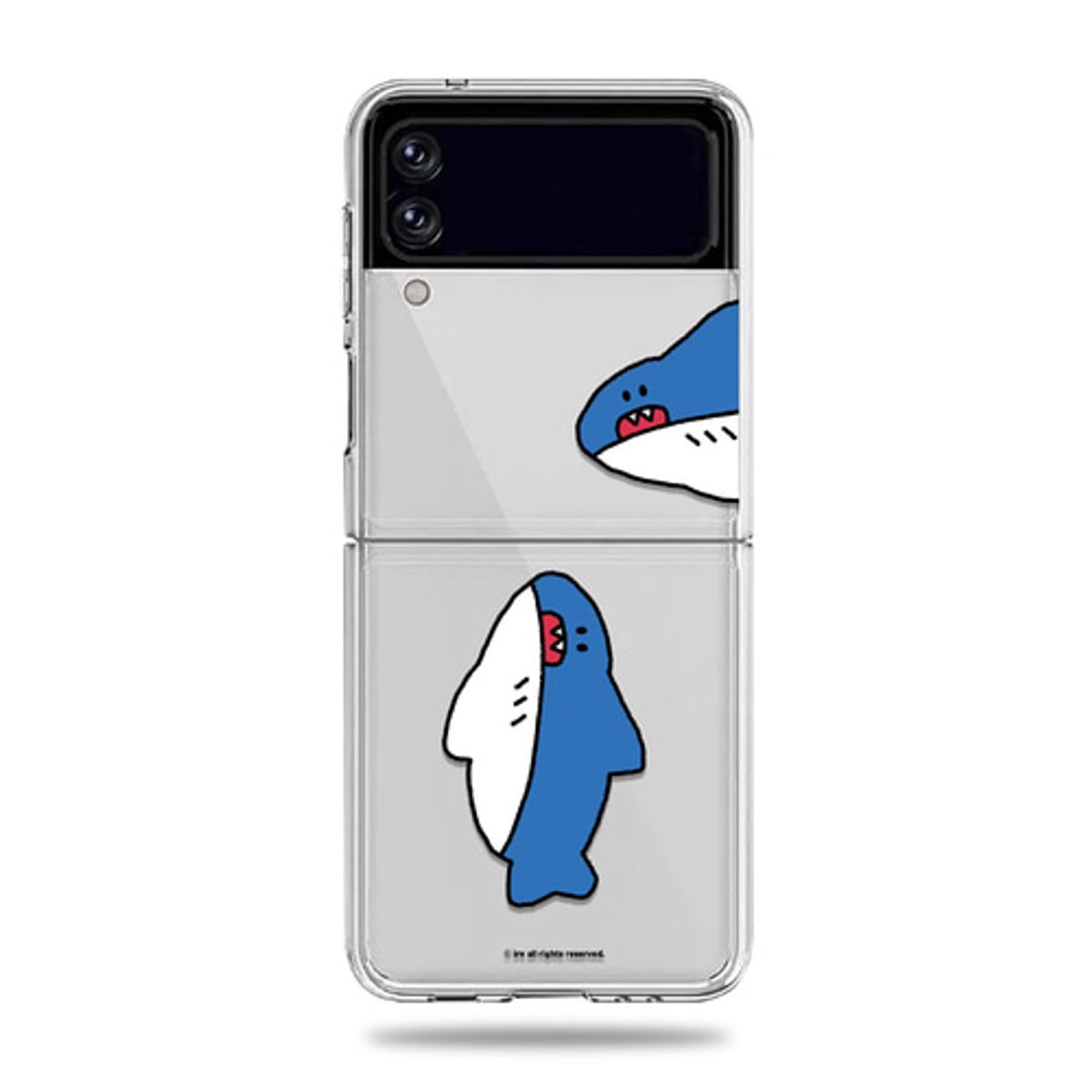 이레케이스앤굿즈(IRECASEGOODS) 변색없는 상어 갤럭시 Z플립5 투명하드 케이스