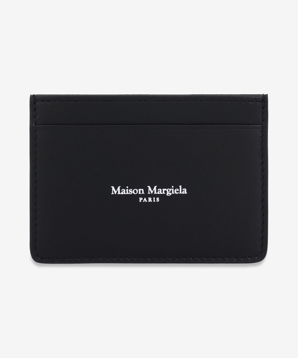메종 마르지엘라(MAISON MARGIELA) 로고 슬림 3CC 카드 홀더 - 블랙 / SA2VX0006P8729H1145