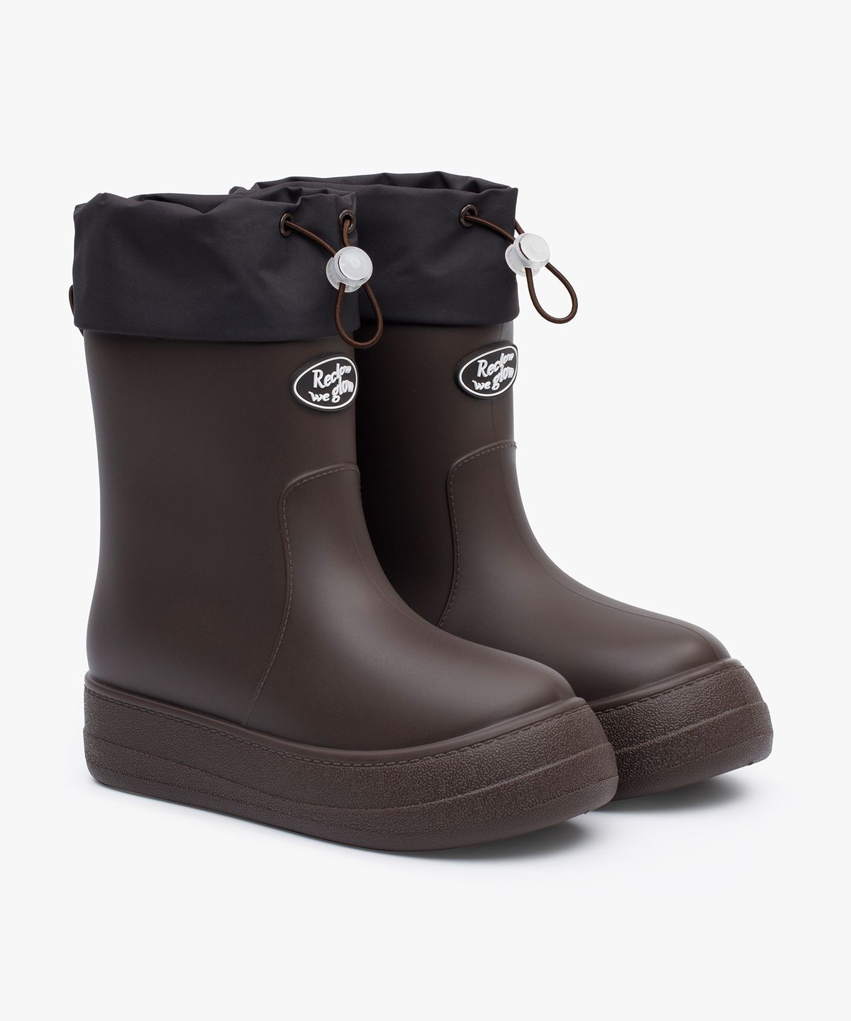 리끌로우(RECLOW) RC RE-RAIN SHIRRING 레인부츠 CHOCO