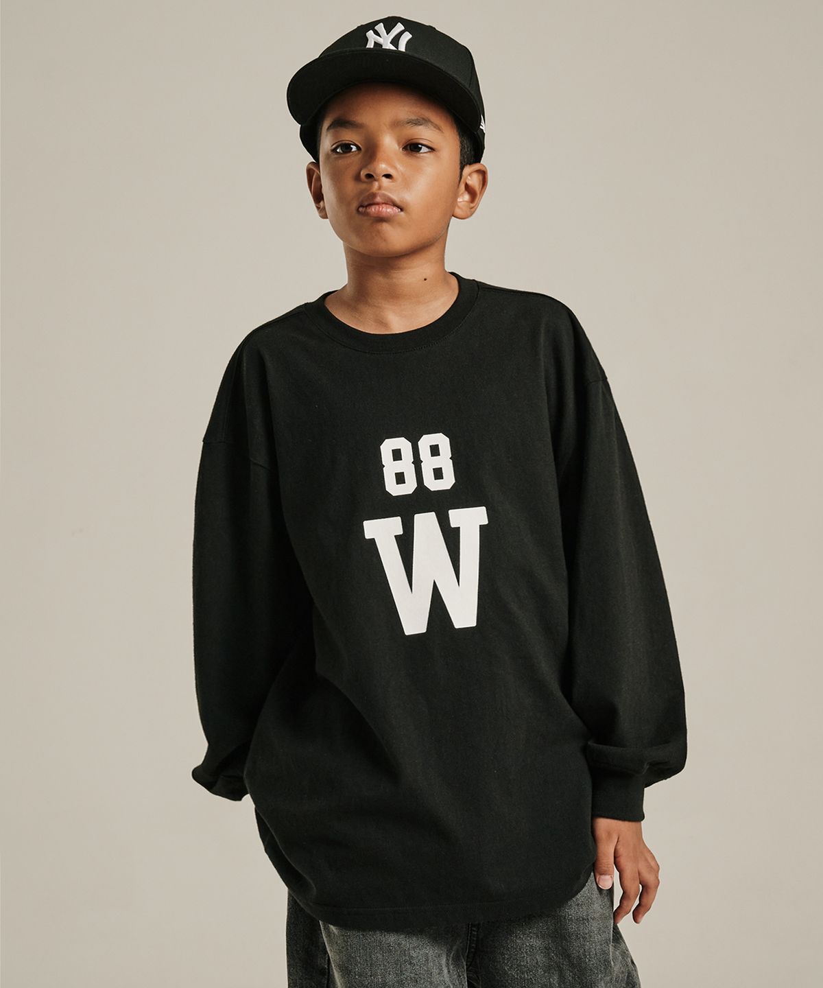 테이크이지 키즈(TAKEASY KIDS) 자이언트핏 88 롱슬리브 (블랙)