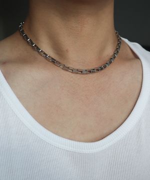 남자 목걸이 사각 체인 CLEF SQUARE OG NEC