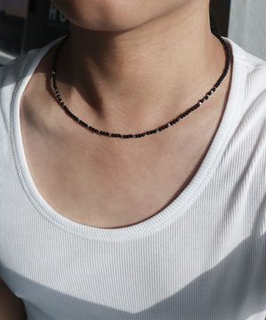 남자 비즈 목걸이 블랙 CLEF DROP DROP NEC