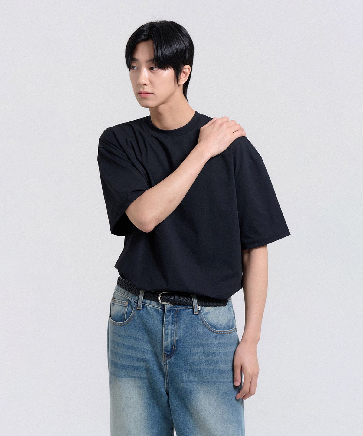 크레드먼스(CREEDMENS) 리사이클 트임 반팔티 (Black)
