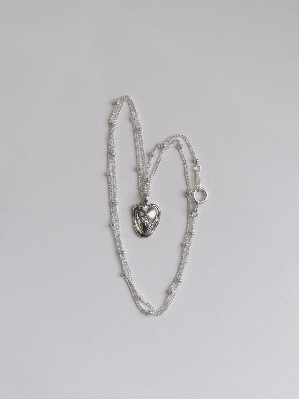 러브트릭스(LOVETRIX) silver925 Heart drop necklace