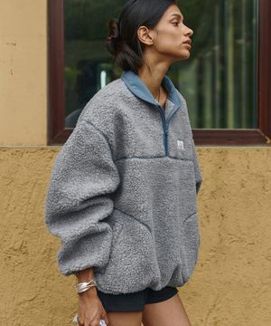 포디 플리스 하프 집업-3Colors