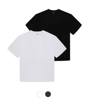 [2PACK] 소프트 무지 루즈핏 하프 슬리브 2COLOR
