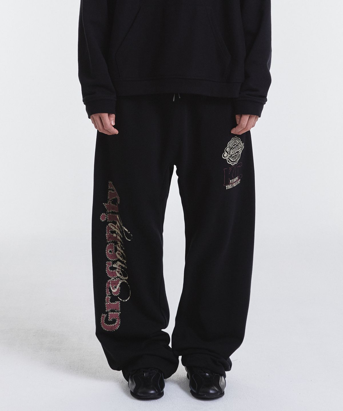 기철(KICHUL) Cordane Riot Sweat Pants (Black)