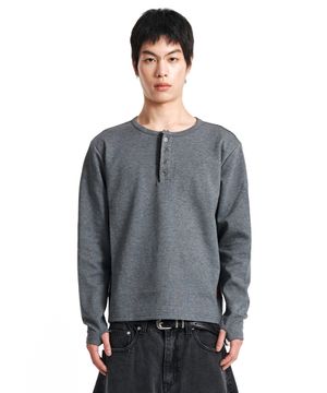 Essential Henley Long sleeve (Charcoal)