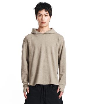 Frame Slub Knit Hoodie (Beige)