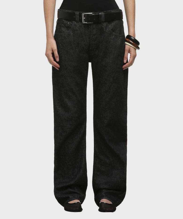 (U) 슬램 진 로우 블랙 SLEM JEAN RAW BLACK