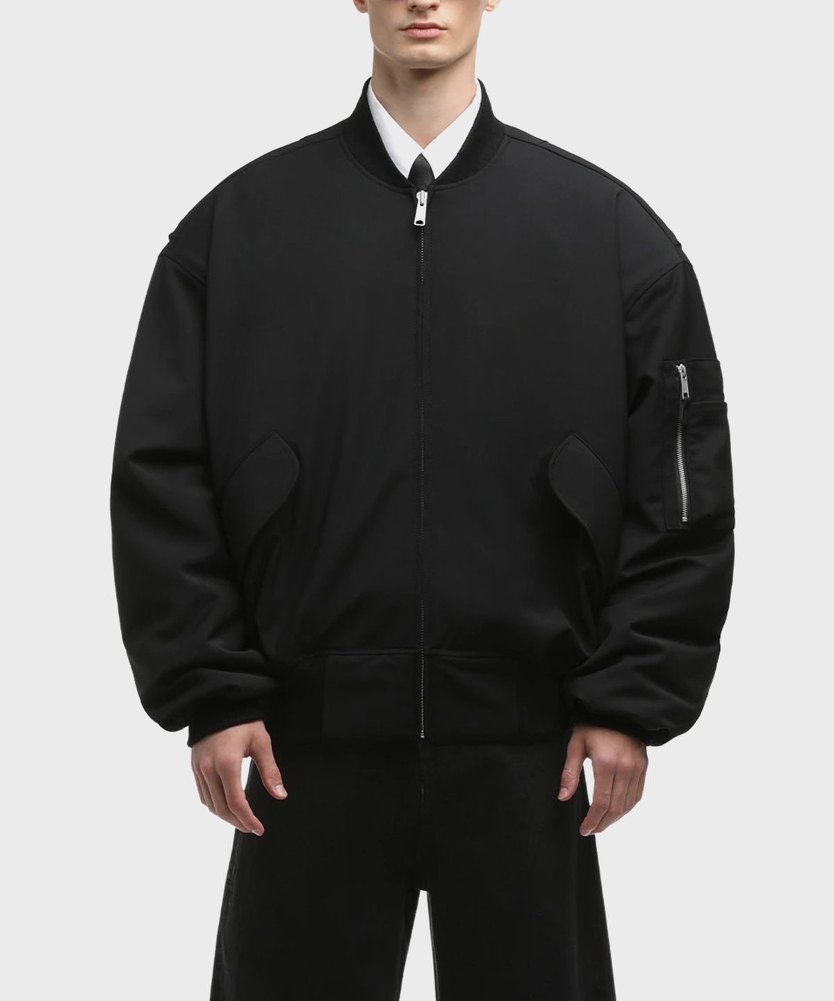 엔타이어 스튜디오(ENTIRE STUDIOS) (U) 브로드 봄버 울 블랙 BROAD BOMBER WOOL BLACK WOOL