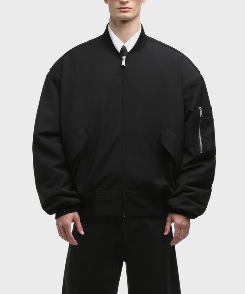 (U) 브로드 봄버 울 블랙 BROAD BOMBER WOOL BLACK WOOL