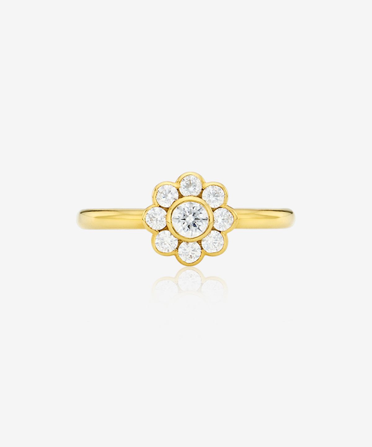 영리영리(YLYL) Daisy ring Silver, ICE (Gold plated)