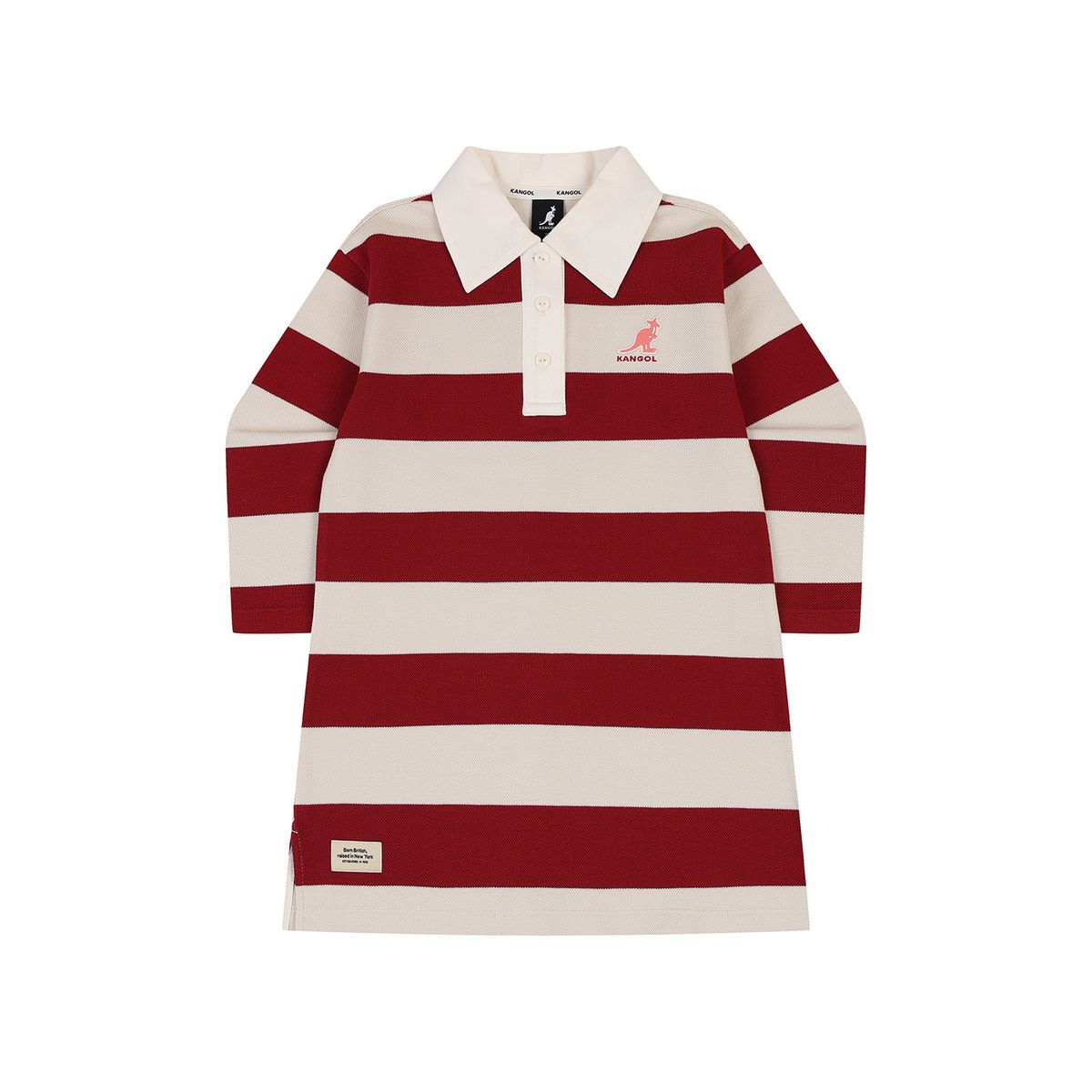 캉골키즈(KANGOL KIDS) 보더 카라 저지 원피스 RC 2103 레드