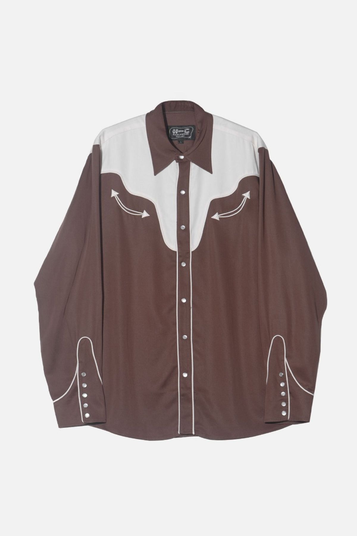 에이치바씨(HBARC) SAN JUAN MENS SHIRT - CHOCOLATE/WHITE