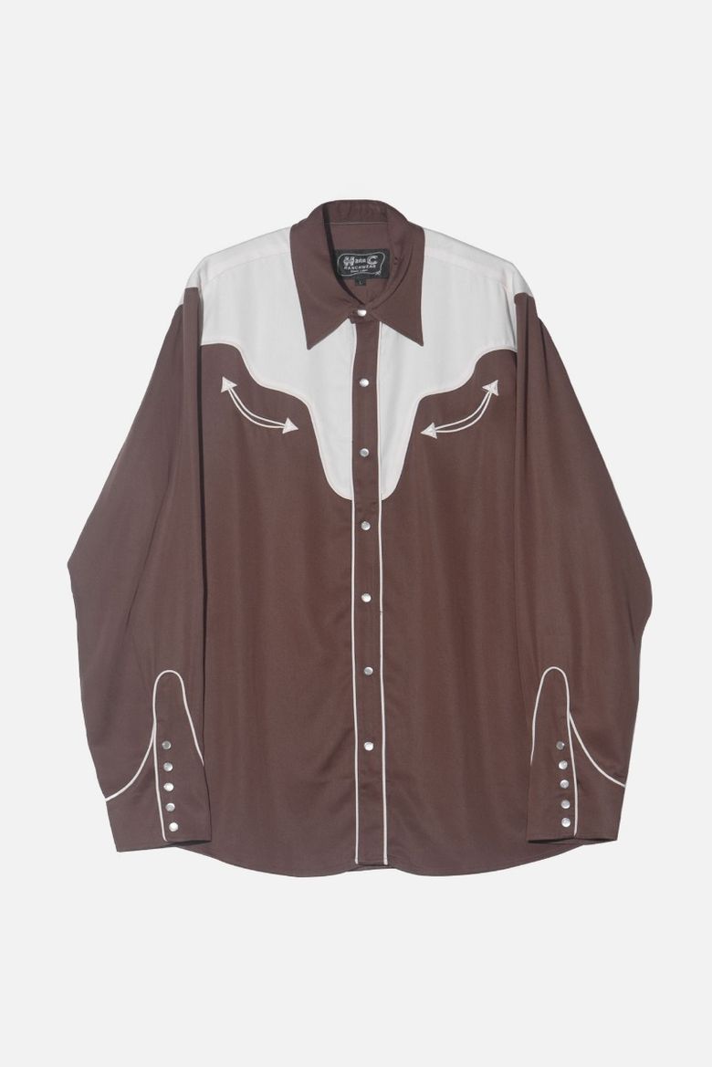 SAN JUAN MENS SHIRT - CHOCOLATE/WHITE
