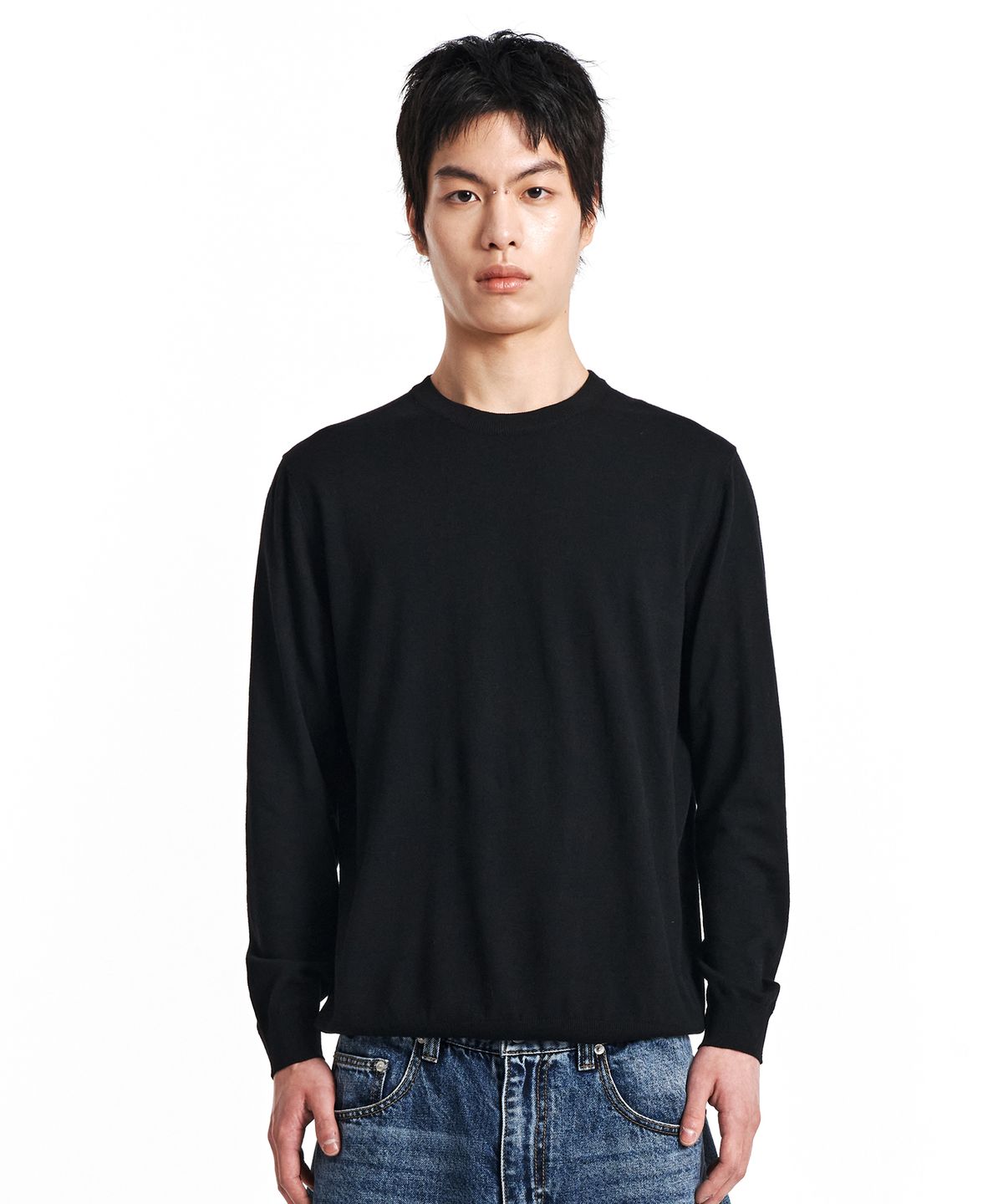 기철(KICHUL) Core Layer Knit Top (Black)