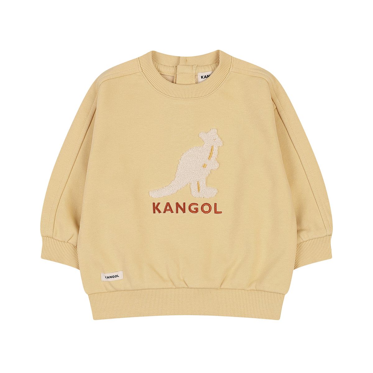 캉골키즈(KANGOL KIDS) [베이비] 캥거루 부클 그래픽 스웻셔츠 RC 0968 옐로우
