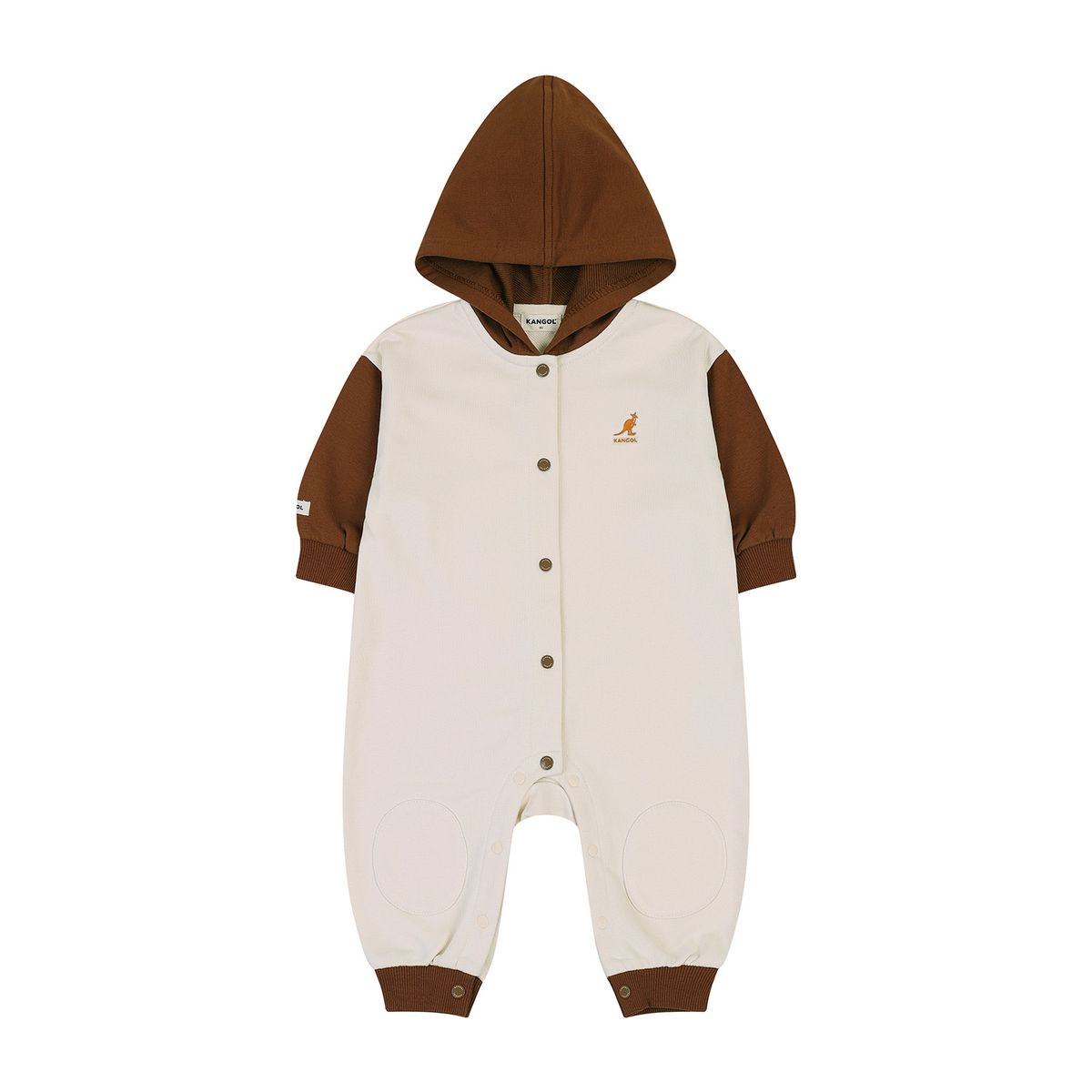캉골키즈(KANGOL KIDS) [베이비] 컬러블럭 후디드 점프수트 RC 0965 베이지