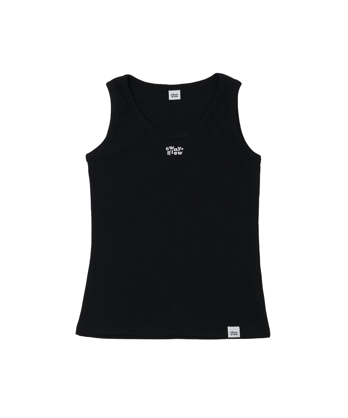 스웨이글로우(SWAYGLOW) [GIZA COTTON FABRIC]로고 탱크탑 나시_블랙