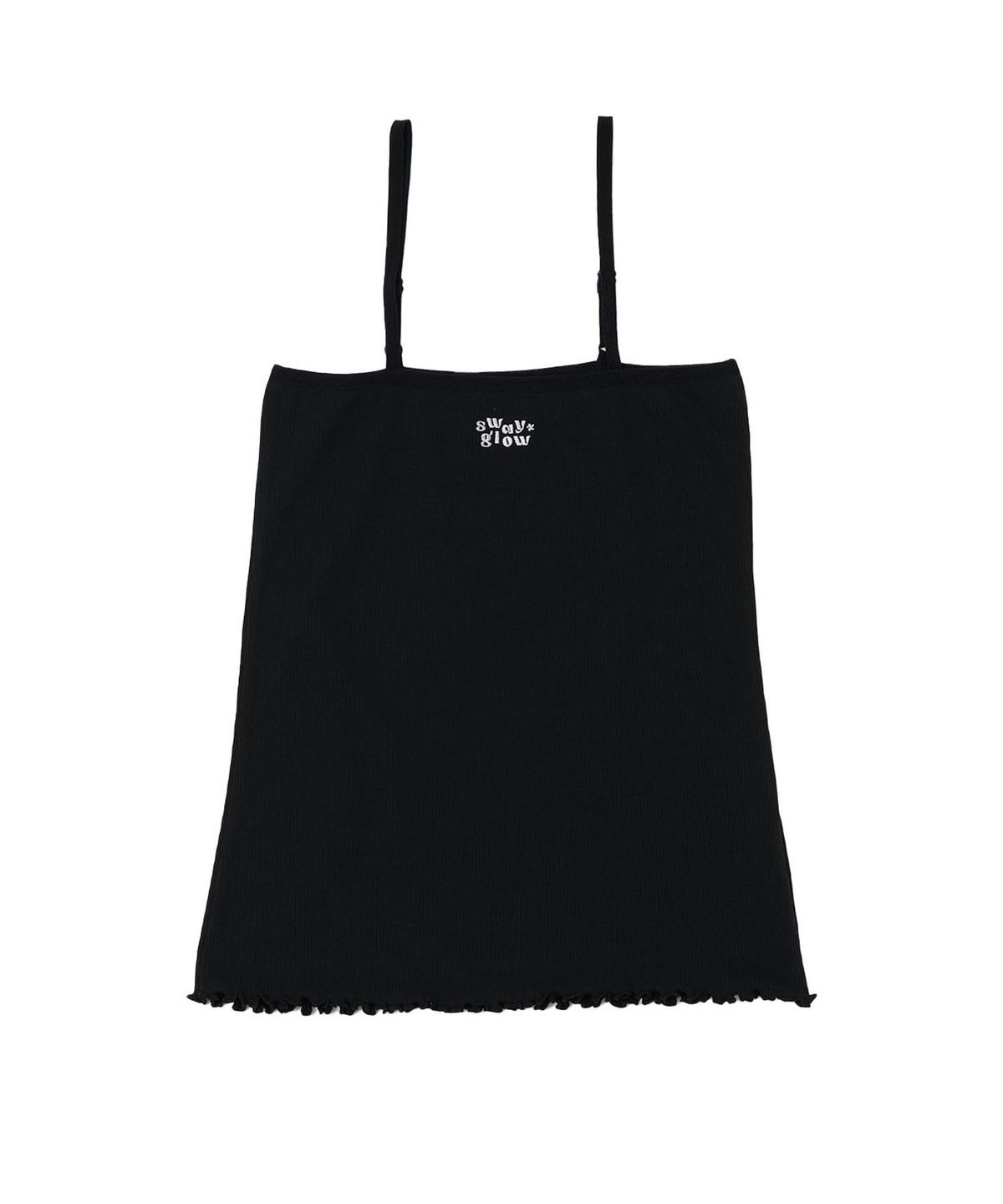 스웨이글로우(SWAYGLOW) [GIZA COTTON FABRIC]로고 튜브탑 나시_블랙