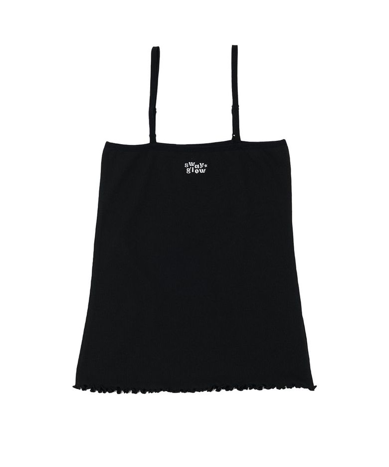 [GIZA COTTON FABRIC]로고 튜브탑 나시_블랙