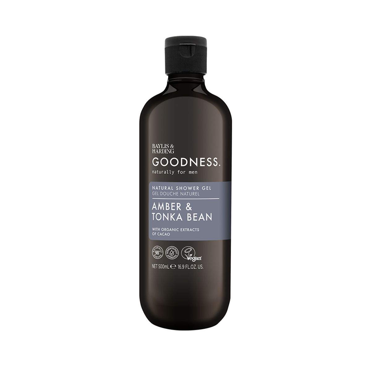 베일리스앤하딩(BAYLIS & HARDING) 굿니스 맨즈 엠버 앤 통카빈 샤워젤 500ml