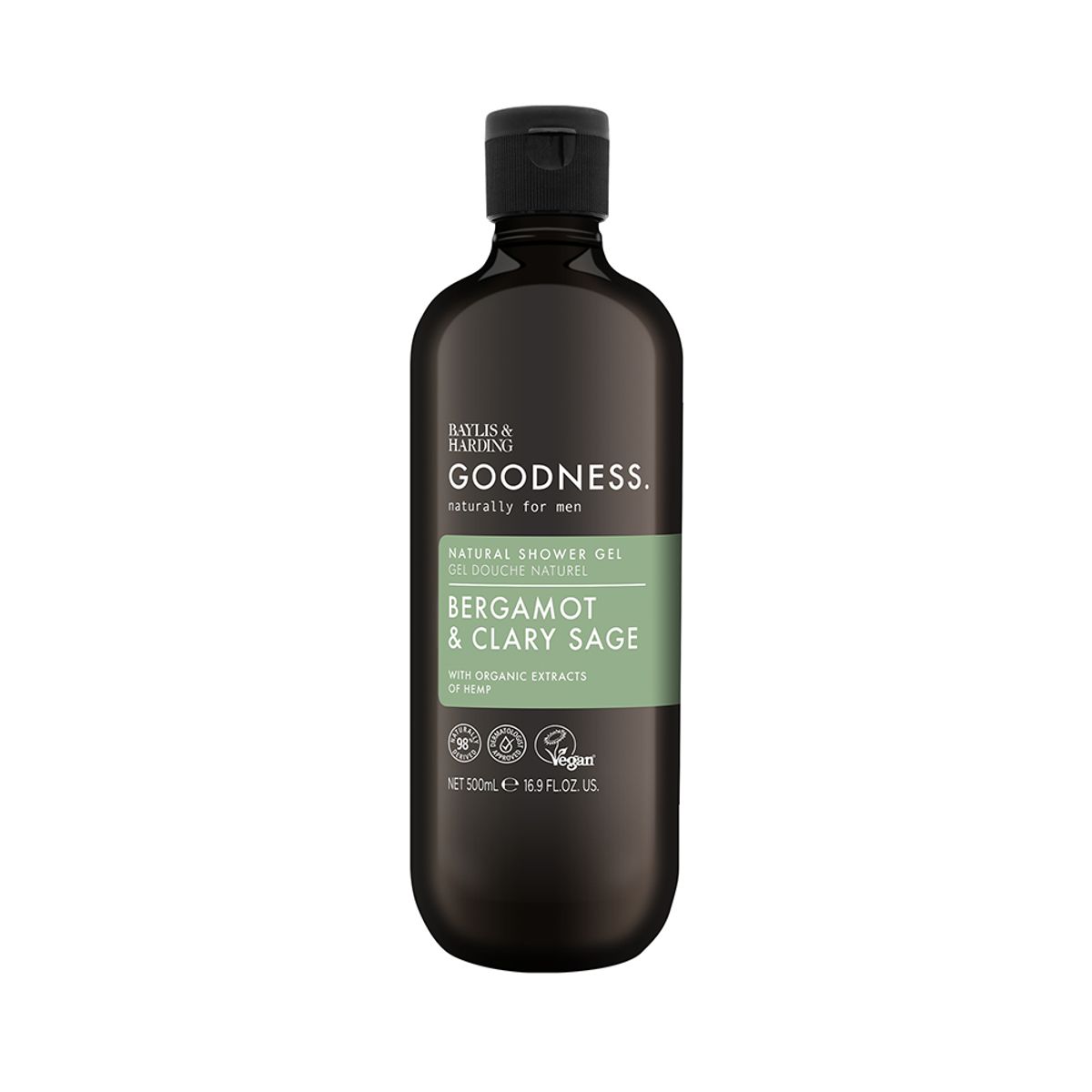 베일리스앤하딩(BAYLIS & HARDING) 굿니스 맨즈 베르가못 앤 클라리 세이지 샤워젤 500ml
