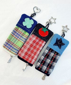 데님 패치워크 립키링 (3컬러)