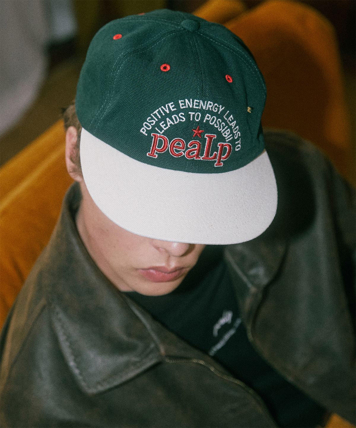 필프(PEALP) Oxford Bio Slogan Ball Cap 1(Khaki)