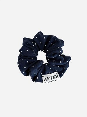 Dot Scrunchie (Navy Blue)