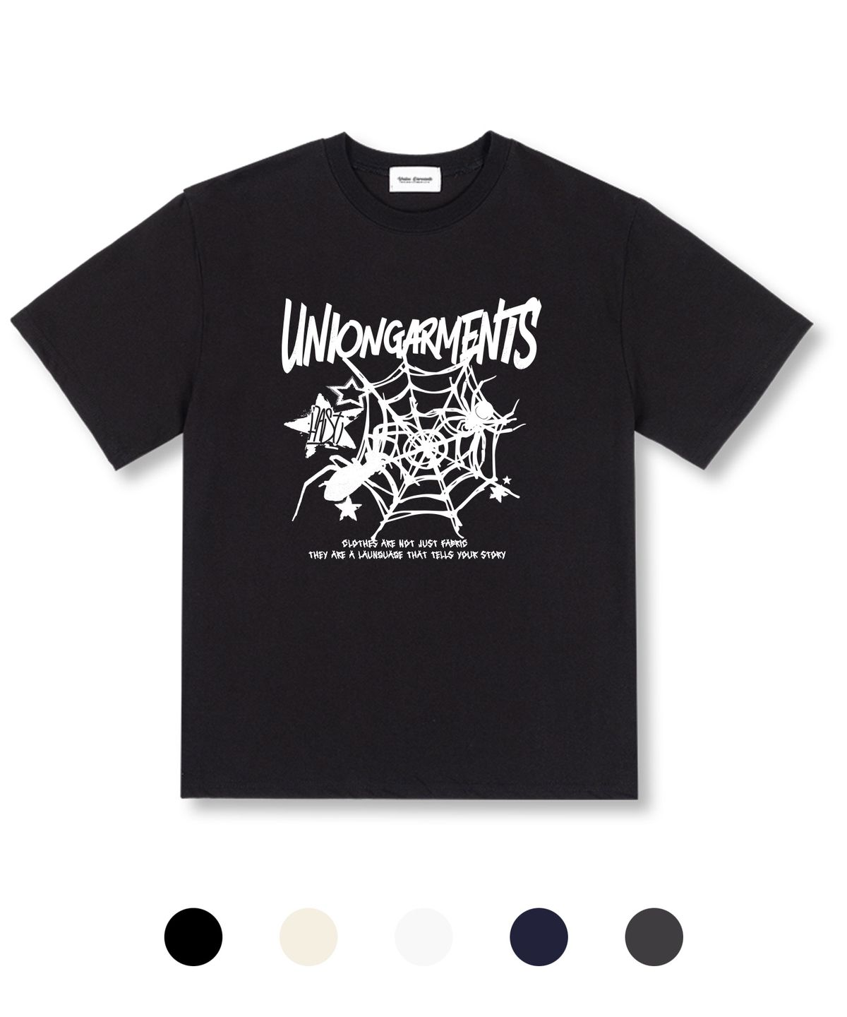 유니온가먼츠(UNION GARMENTS) 스파이더 오버핏 반팔 티셔츠 5 COLOR